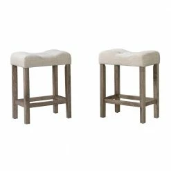 Budget ๐ Turner 24 in. Natural Backless Counter Stool (Set of 2) by Picket House Furnishings ๐