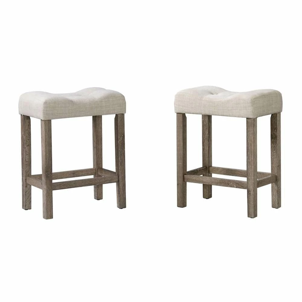 Budget 👏 Turner 24 in. Natural Backless Counter Stool (Set of 2) by Picket House Furnishings 🔔