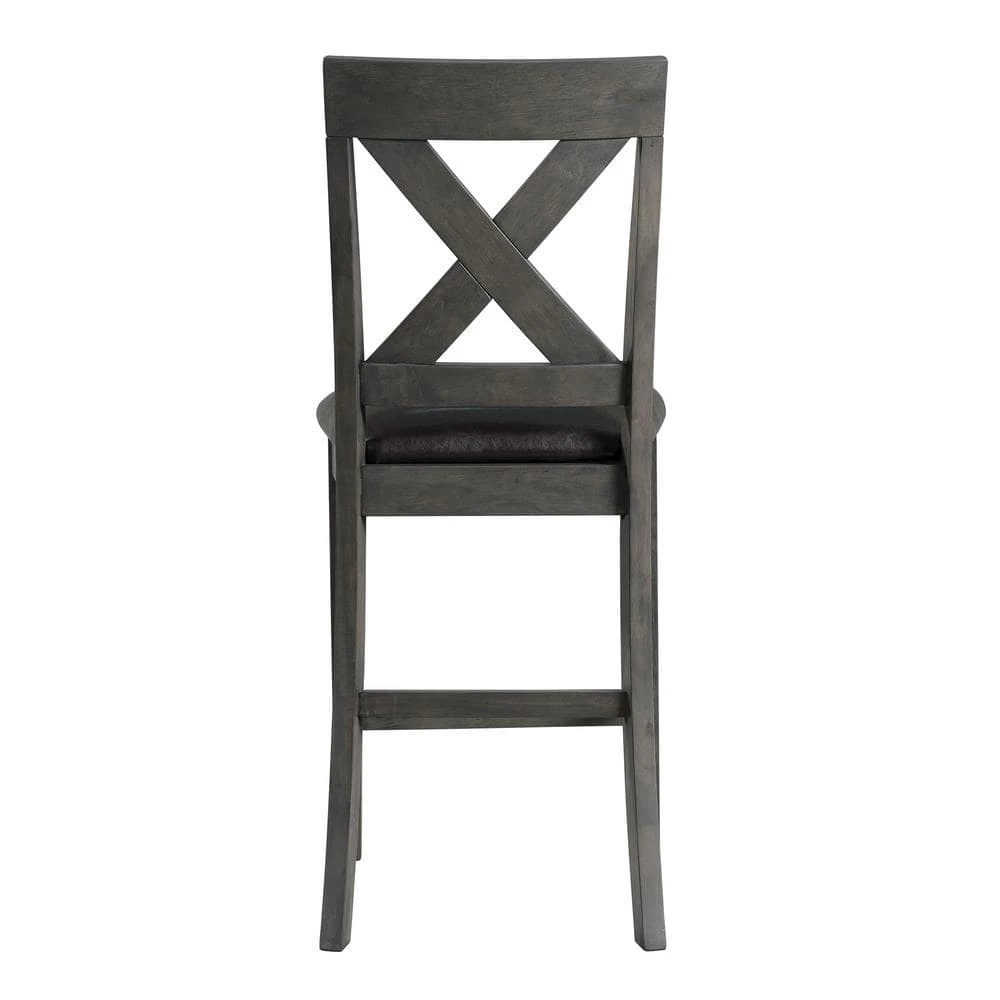 Cheapest โจ Alexa 24 in. High Back Wood Counter Height Side Chair Set in Gray (Set of 2) by Picket House Furnishings โ๏ธ - Image 5