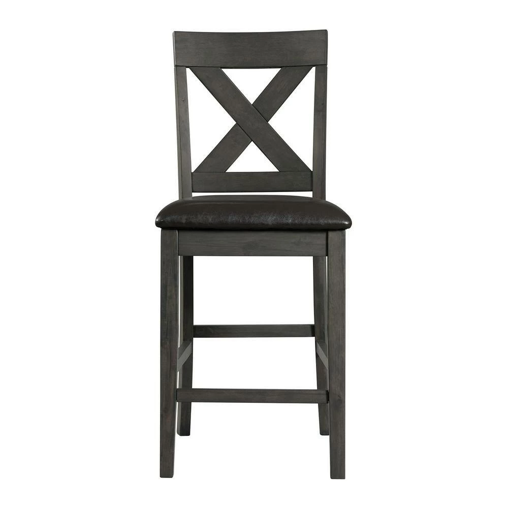 Cheapest โจ Alexa 24 in. High Back Wood Counter Height Side Chair Set in Gray (Set of 2) by Picket House Furnishings โ๏ธ - Image 4