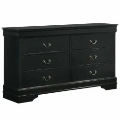 Best reviews of ⭐ Ellington 77 in. H x 59 in. W x 17 in. D 6-Drawer 👗 Dresser in Black by Picket House Furnishings 💯