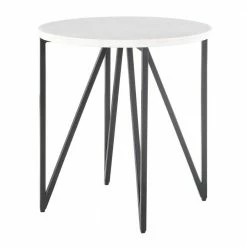 Brand new 👍 Kinsler Round End Table in Black Marble by Picket House Furnishings 🛒