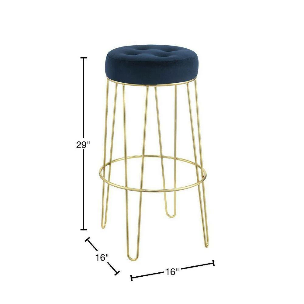 Best deal ๐ Vera 29 in. Navy Backless Metal Bar Stool (Set of 2) by Picket House Furnishings ๐ - Image 3