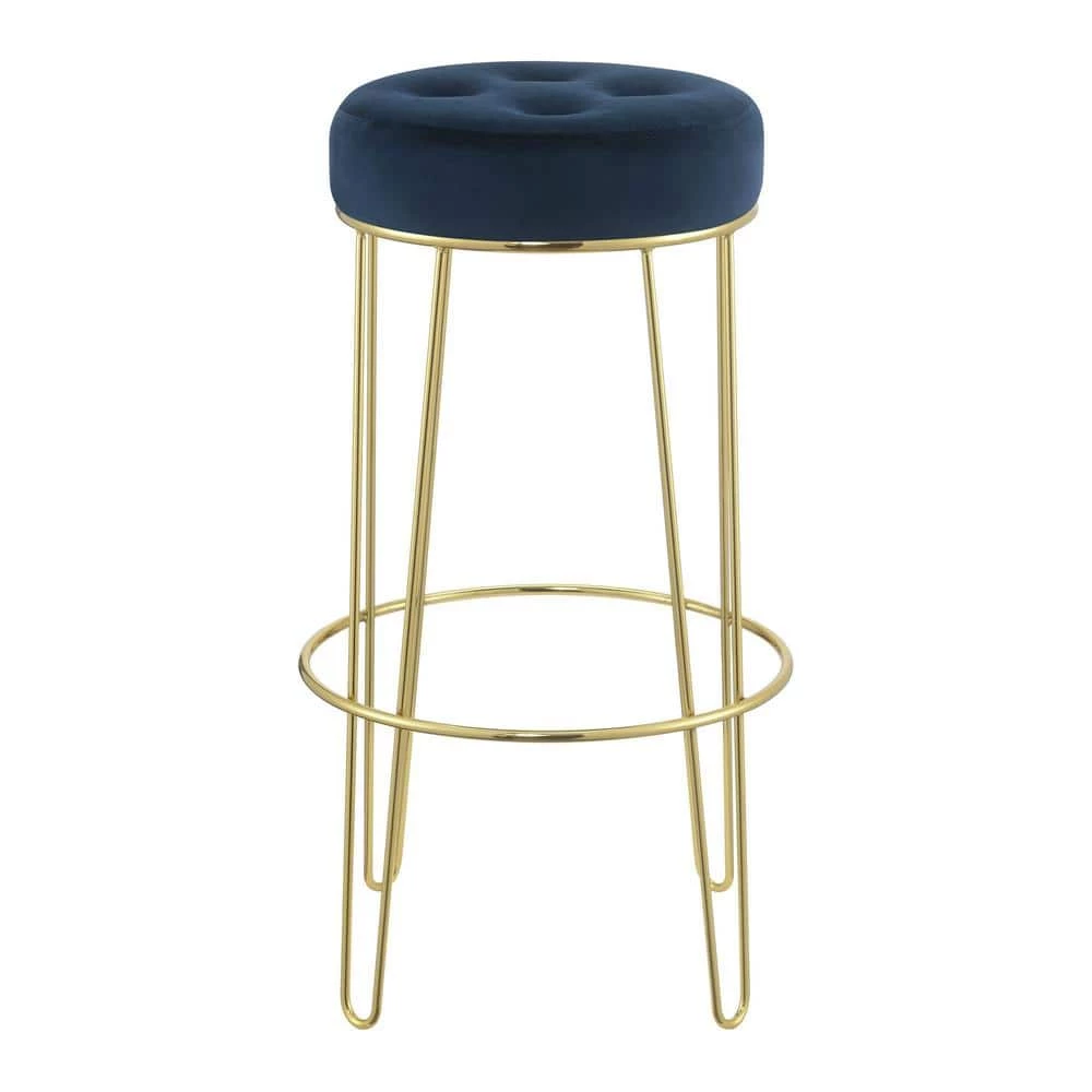 Best deal ๐ Vera 29 in. Navy Backless Metal Bar Stool (Set of 2) by Picket House Furnishings ๐ - Image 2