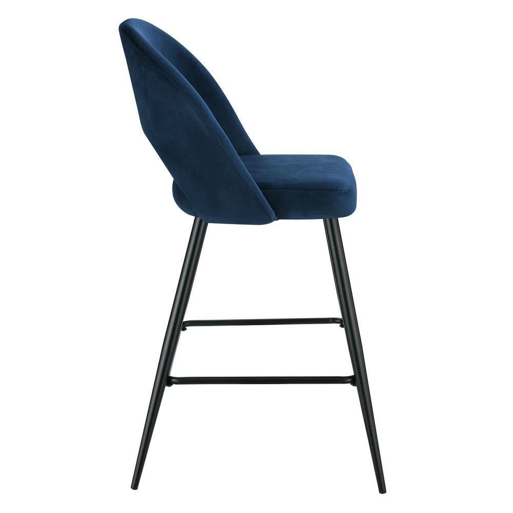 Buy 💯 Loran 28.5 in. Navy High Back Metal Bar Stool (Set of 2) by Picket House Furnishings 😉 - Image 5