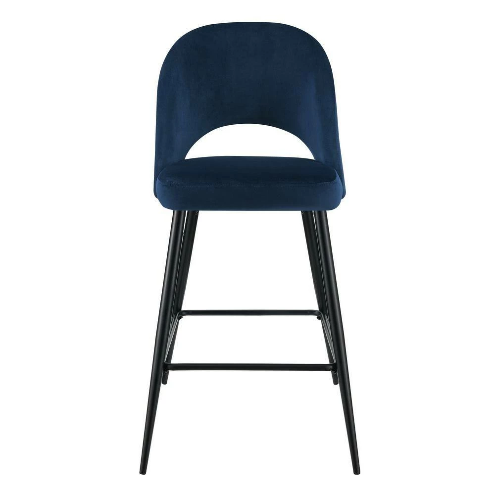 Buy 💯 Loran 28.5 in. Navy High Back Metal Bar Stool (Set of 2) by Picket House Furnishings 😉 - Image 4