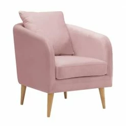 Coupon 🎁 Zoe Accent Arm Chair with Wooden Legs in Blush by Picket House Furnishings 🤩