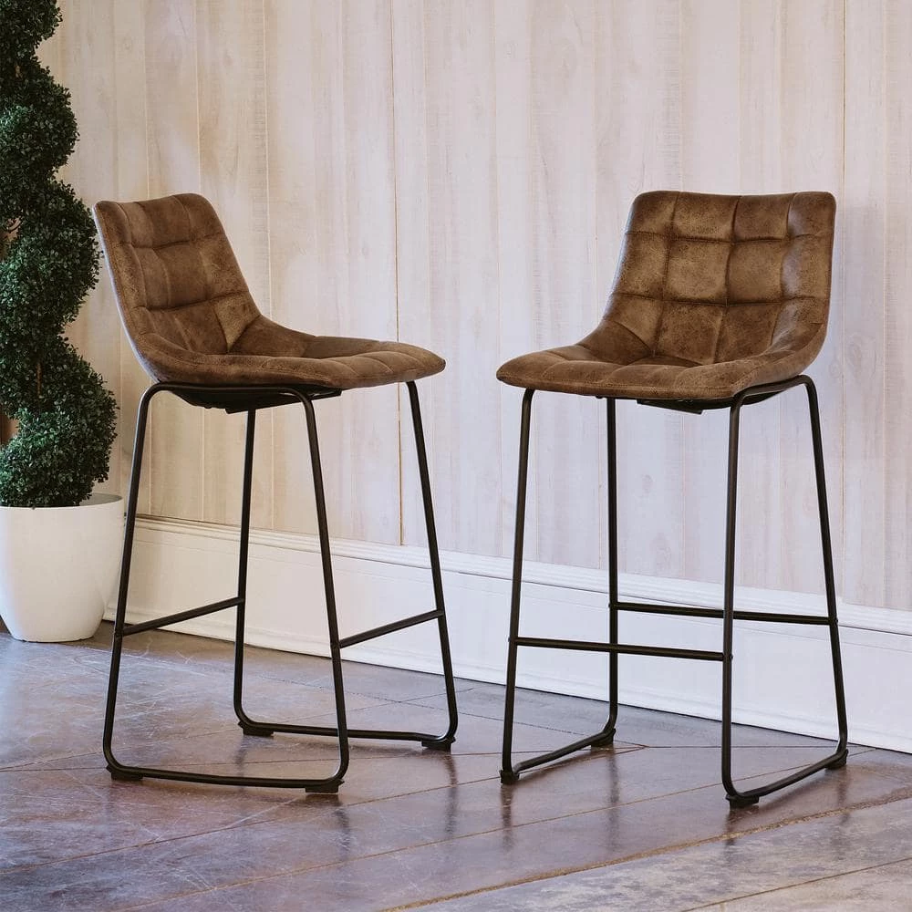 Best Sale 🎉 Richmond 29 in. Brown Bar Stool (Set of 2) by Picket House Furnishings ❤️