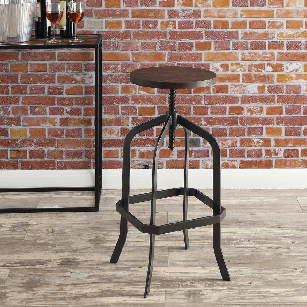 Flash Sale 🔥 Court Brown Adjustable Bar Stool by Picket House Furnishings ⌛ - Image 11