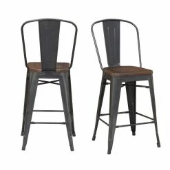 Hot Sale ✔️ Logan Gray/Brown Bar Stool Set by Picket House Furnishings 🤩