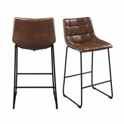 Flash Sale 🛒 Richmond 30 in. Cappuccino High Back Metal Bar Stool (Set of 2) by Picket House Furnishings 😀