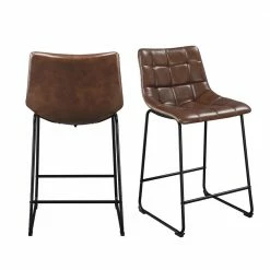 Deals 👏 Richmond 25 in. Cappuccino High Back Metal Counter Stool (Set of 2) by Picket House Furnishings 🎉
