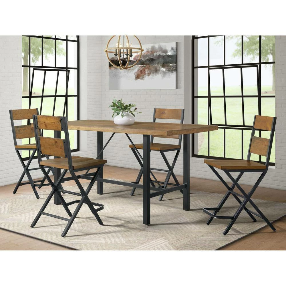 Brand new โค๏ธ Colt 24 in. High Back Counter Side Chair in Brown (Set of 2) by Picket House Furnishings ๐ - Image 9