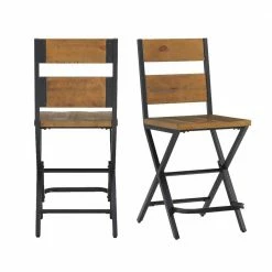 Brand new โค๏ธ Colt 24 in. High Back Counter Side Chair in Brown (Set of 2) by Picket House Furnishings ๐