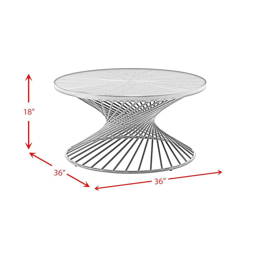 Coupon ๐ Williams 36 in. Brown Walnut Round Wood Coffee Table by Picket House Furnishings ๐ - Image 4