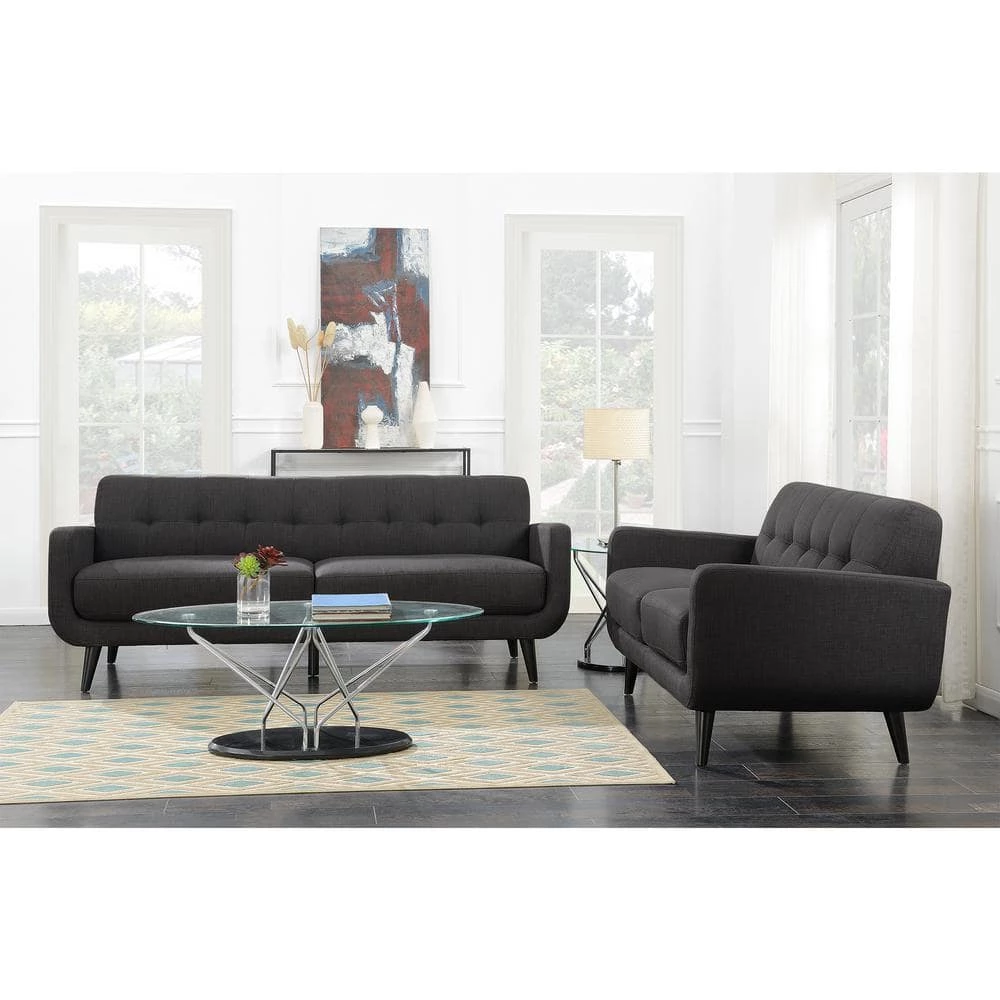 Cheapest ✨ Hailey 2-Piece Charcoal Living Room Sofa and Loveseat Set by Picket House Furnishings 🧨 - Image 10