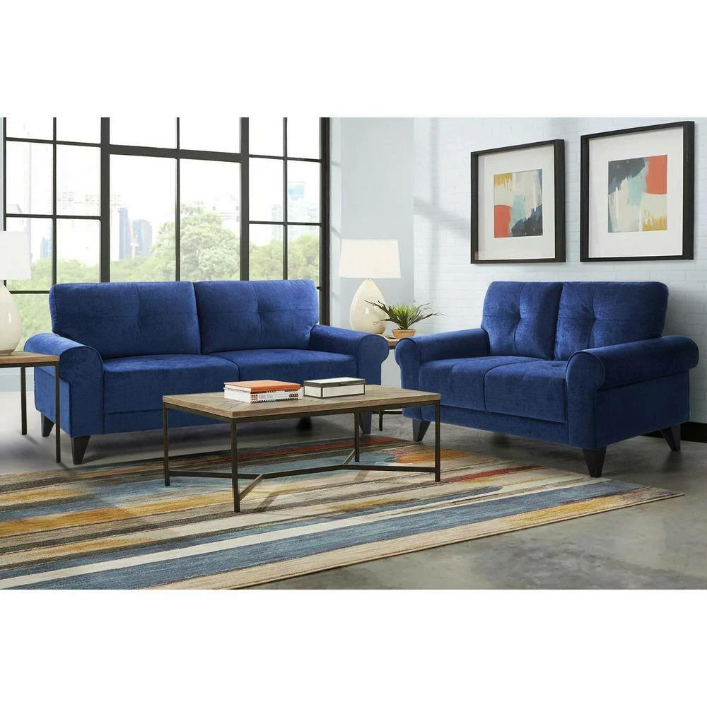 Best Sale 🌟 Atticus 58 in. Charcoal Polyester 2-Seater Loveseat by Picket House Furnishings 🤩 - Image 6