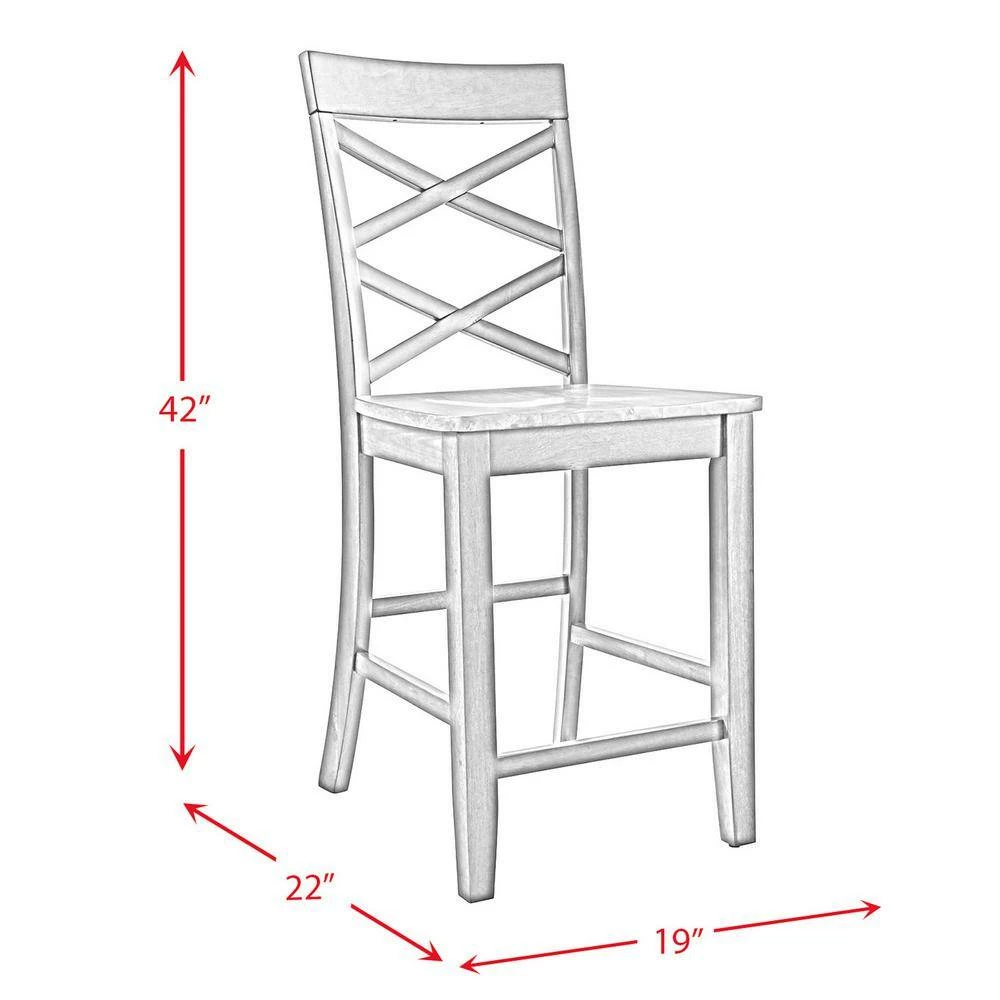 Hot Sale 🤩 Regan 24 in. High Back Counter Side Chair Set in Cherry (Set of 2) by Picket House Furnishings 🔔 - Image 8