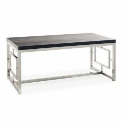 Best reviews of 😀 Harper 48 in. Chrome Large Rectangle Wood Coffee Table by Picket House Furnishings 🤩