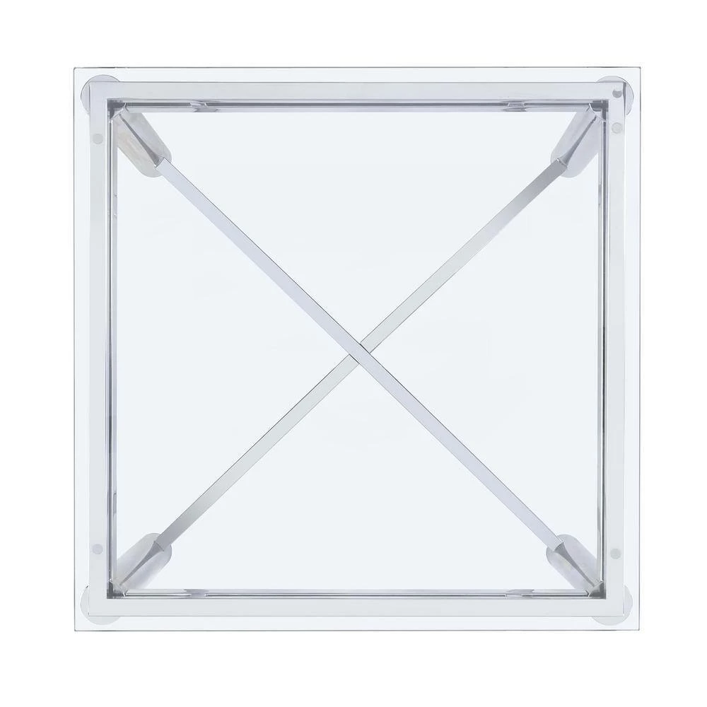 Best Pirce 🥰 Monroe Clear/Chrome 2-Piece Occasional Table Set by Picket House Furnishings 🧨 - Image 8