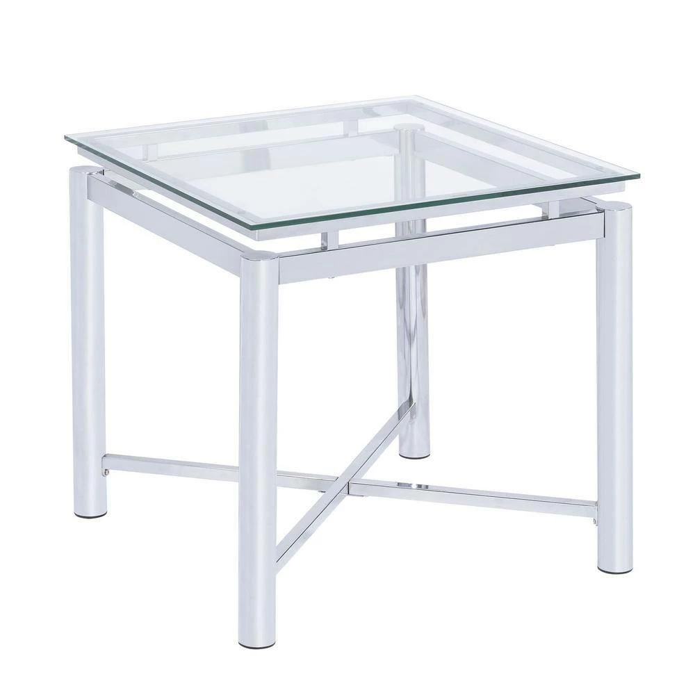 Best Pirce 🥰 Monroe Clear/Chrome 2-Piece Occasional Table Set by Picket House Furnishings 🧨 - Image 6