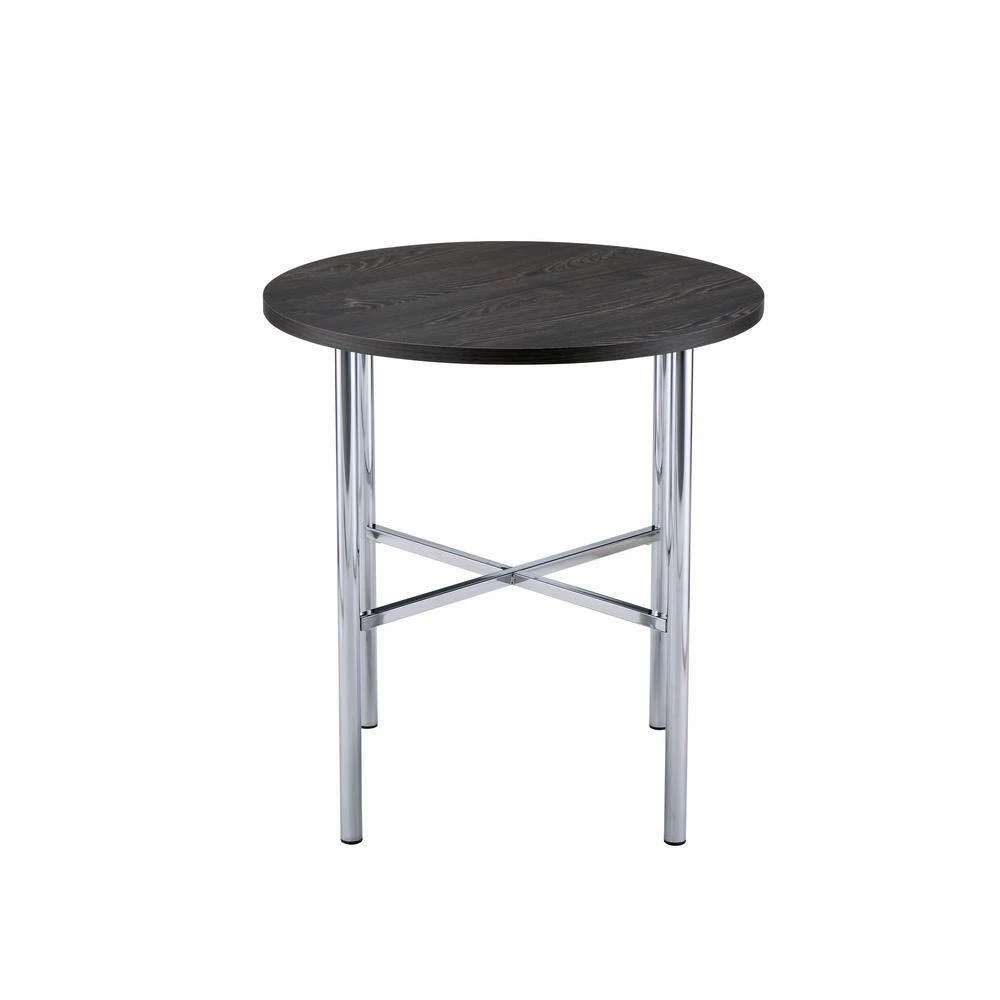 New 🤩 Enzo Wood 3-Piece Round Occasional Table Set in Chrome by Picket House Furnishings ✨ - Image 6