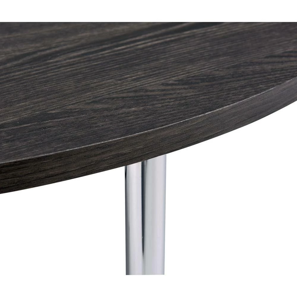 New 🤩 Enzo Wood 3-Piece Round Occasional Table Set in Chrome by Picket House Furnishings ✨ - Image 5