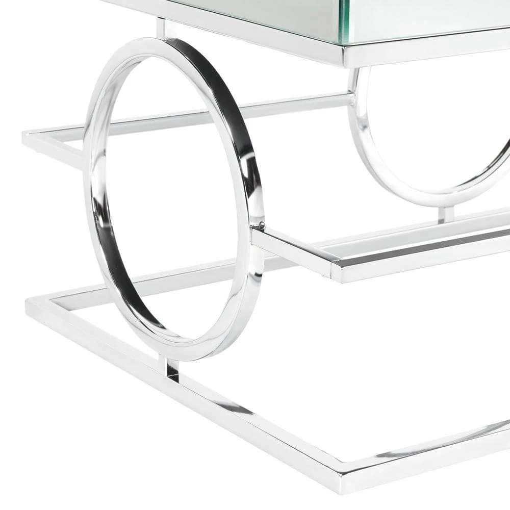 Coupon 🎉 Katie Rectangle Mirrored 47 in. Coffee Table by Picket House Furnishings 👏 - Image 4