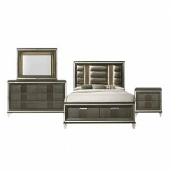 Outlet 💯 Charlotte 4-Piece Copper King Storage Bedroom Set by Picket House Furnishings ❤️