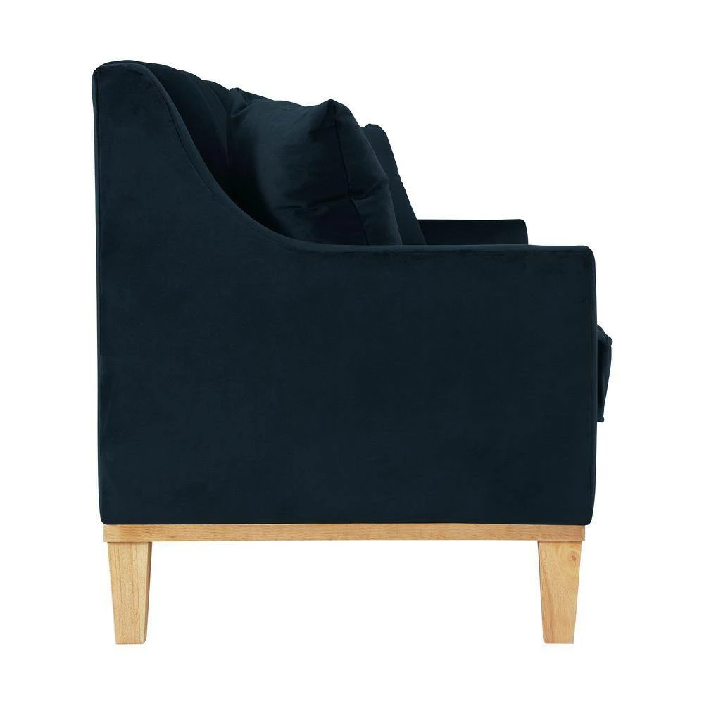 Cheapest 💯 Moxie 81 in. Velvet Eclipse 3-Seater Sofa with Distressed Frame by Picket House Furnishings 🌟 - Image 4