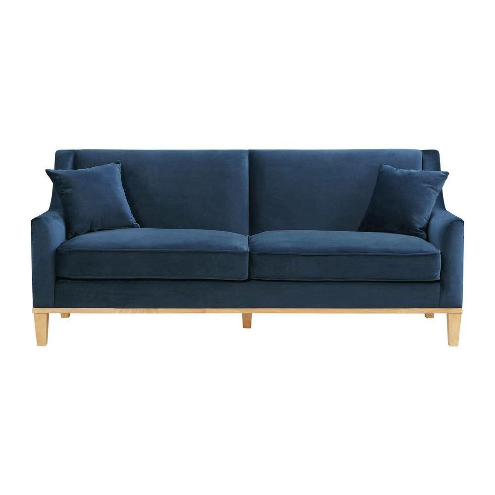 Cheapest 💯 Moxie 81 in. Velvet Eclipse 3-Seater Sofa with Distressed Frame by Picket House Furnishings 🌟 - Image 3