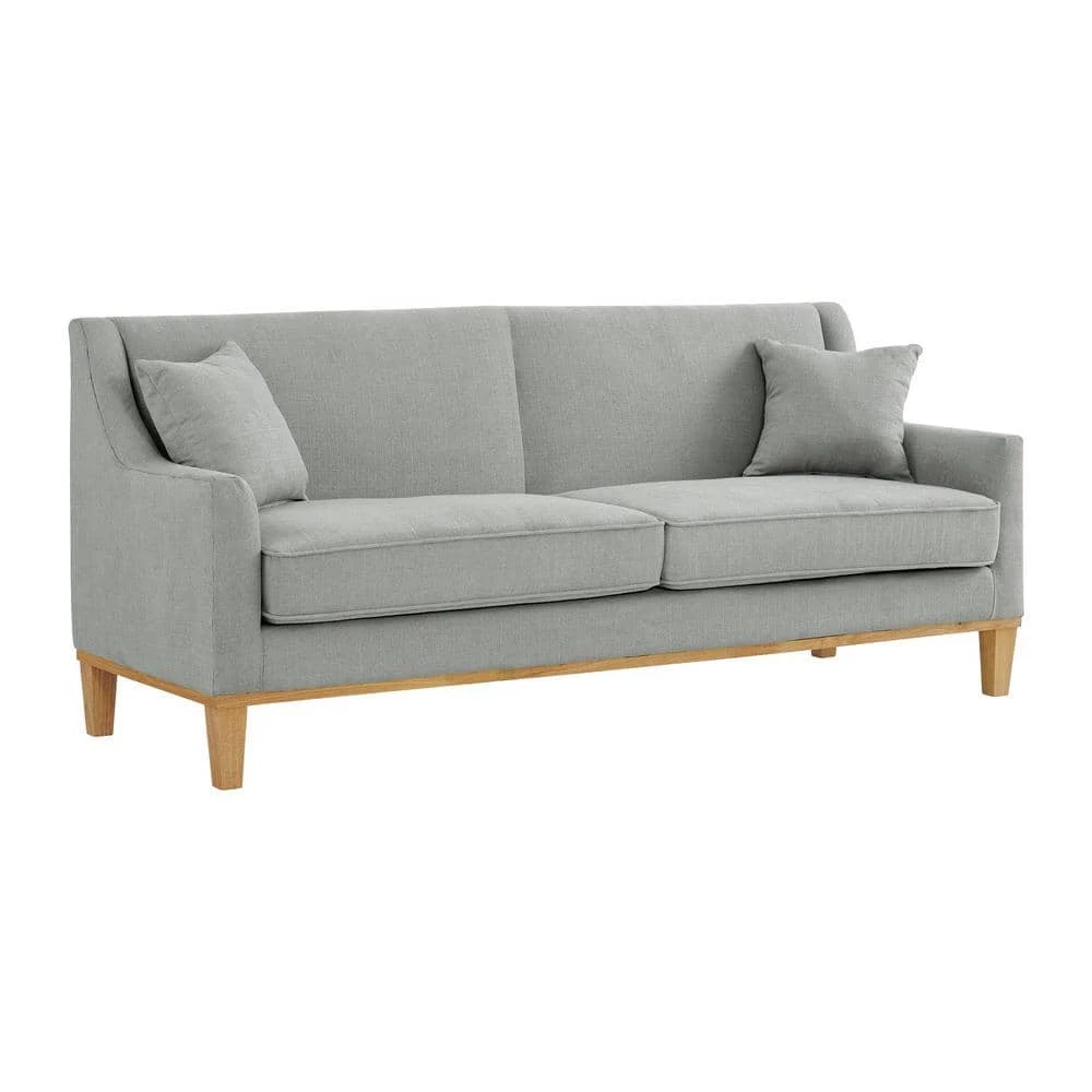 Outlet โ๏ธ Moxie 81 in. Linen Grey 3-Seater Sofa With Distressed Frame by Picket House Furnishings ๐งจ