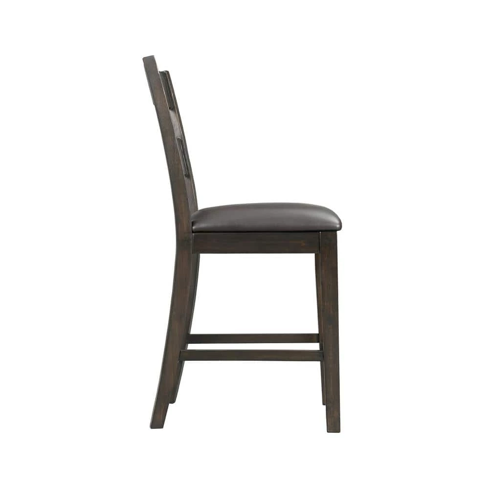 Discount ✨ Alpha 24 in. High Back Counter Dining Side Chair in Brown (Set of 2) by Picket House Furnishings 🧨 - Image 5