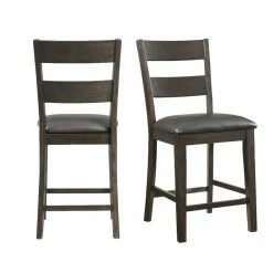 Discount โจ Alpha 24 in. High Back Counter Dining Side Chair in Brown (Set of 2) by Picket House Furnishings ๐งจ