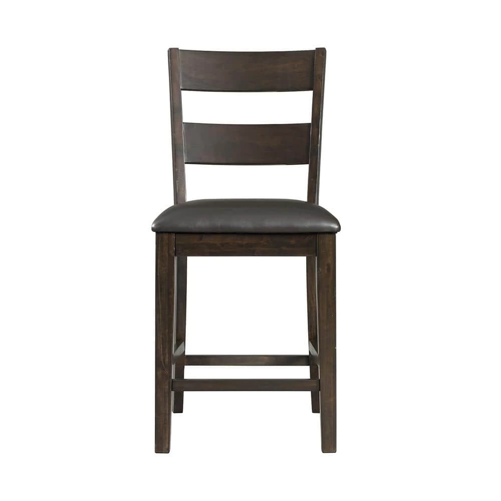 Discount ✨ Alpha 24 in. High Back Counter Dining Side Chair in Brown (Set of 2) by Picket House Furnishings 🧨 - Image 4