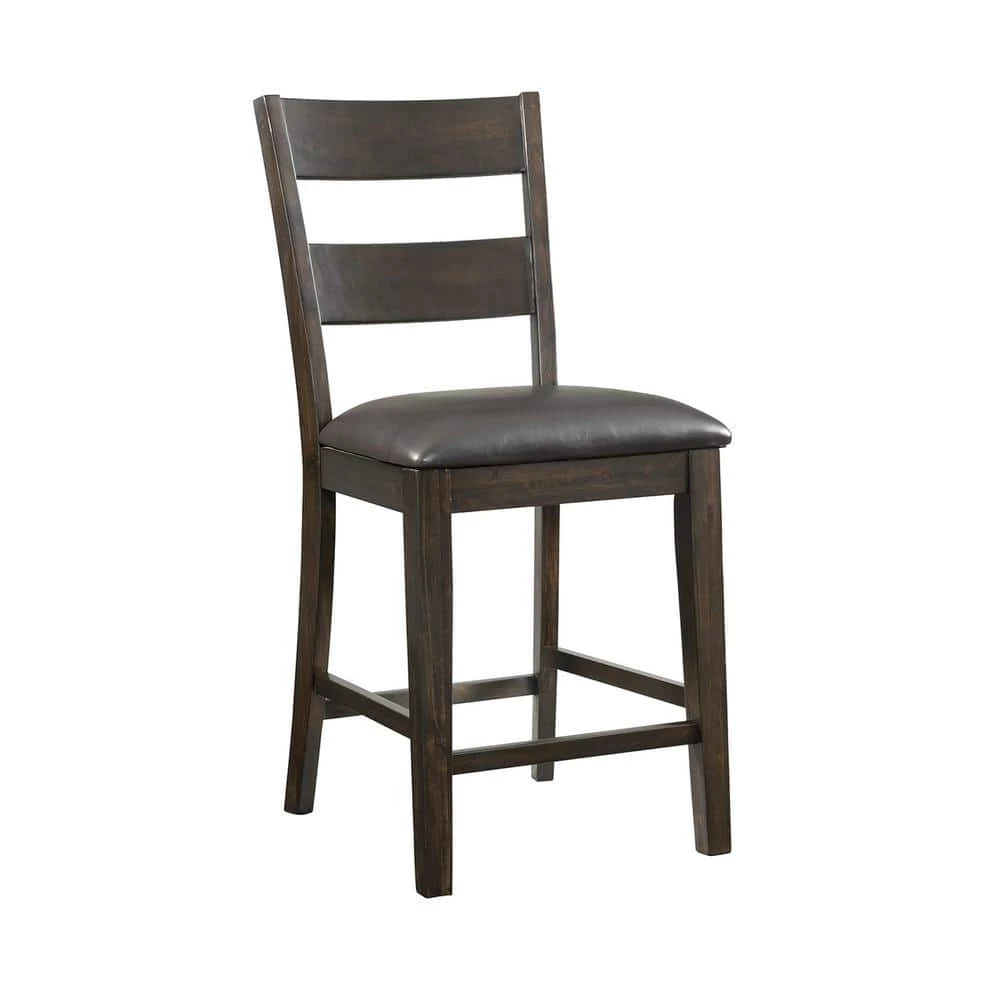 Discount ✨ Alpha 24 in. High Back Counter Dining Side Chair in Brown (Set of 2) by Picket House Furnishings 🧨 - Image 2