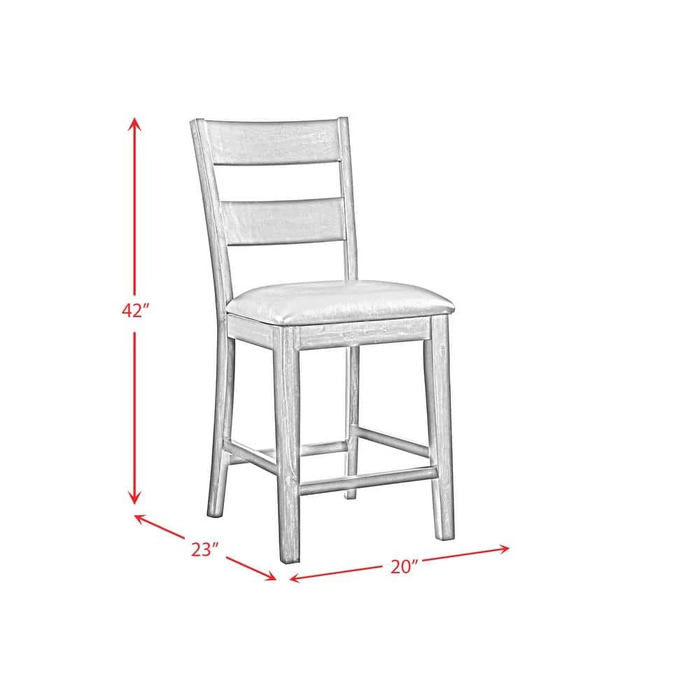 Discount ✨ Alpha 24 in. High Back Counter Dining Side Chair in Brown (Set of 2) by Picket House Furnishings 🧨 - Image 8