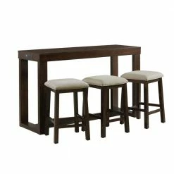 Best reviews of 🤩 Drew 4-Piece Dark Walnut Bar Table Set by Picket House Furnishings 🥰
