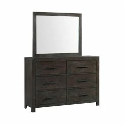 Budget 🥰 Holland 6-Drawer 👗 Dresser with Mirror in Dark Walnut by Picket House Furnishings 💯