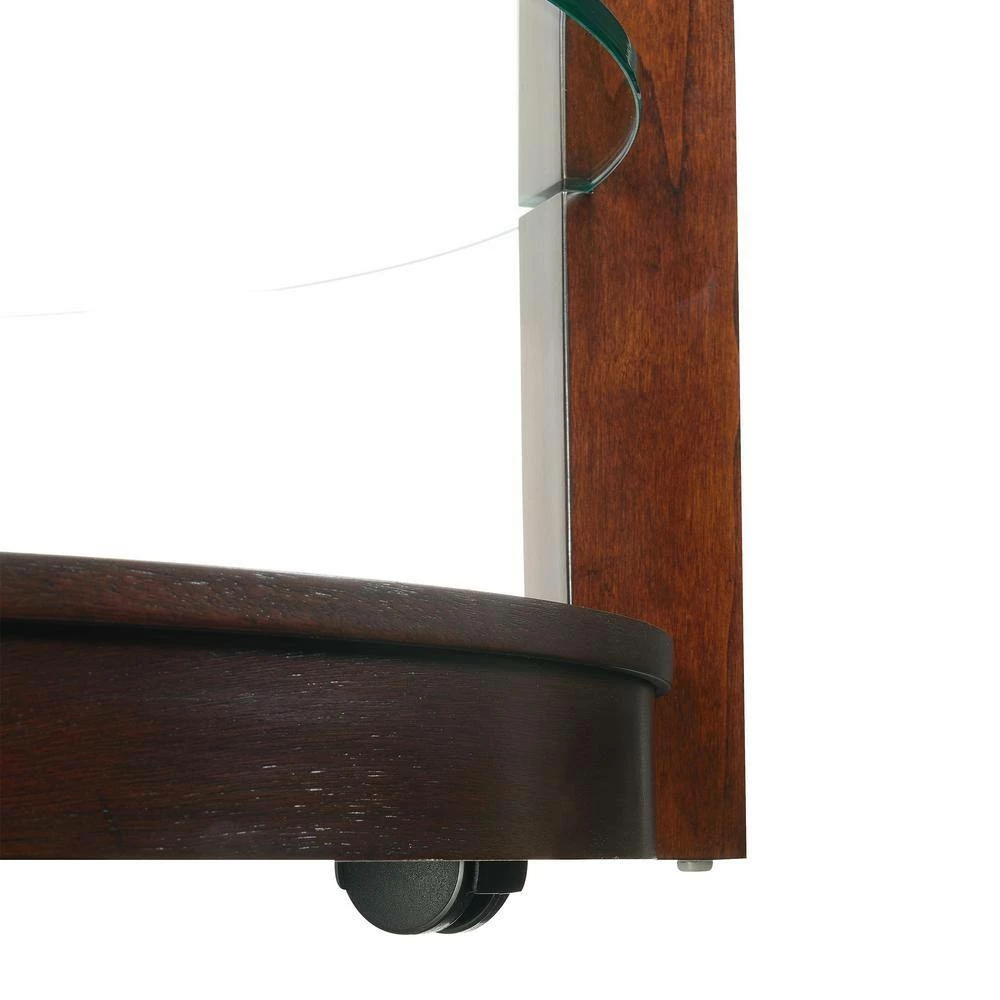 Cheap ⭐ Benton 2-Piece 35 in. Espresso/Clear Medium Round Glass Coffee Table Set with Casters by Picket House Furnishings 🎁 - Image 9