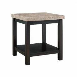 Flash Sale 🤩 Caleb Espresso Marble-Top End Table by Picket House Furnishings ⭐