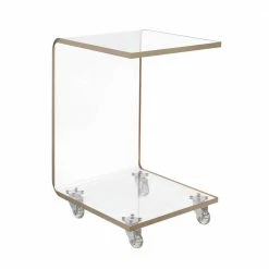 Flash Sale 🌟 Peek Acrylic 13 in. Snack Table in Gold by Picket House Furnishings 😉