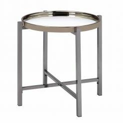 Deals 👏 Monaco Gold/Slate Round End Table by Picket House Furnishings 😍