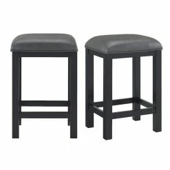 Top 10 💯 Colton 26 in. Grey Backless Wood Counter Stools (Set of 2) by Picket House Furnishings 😍