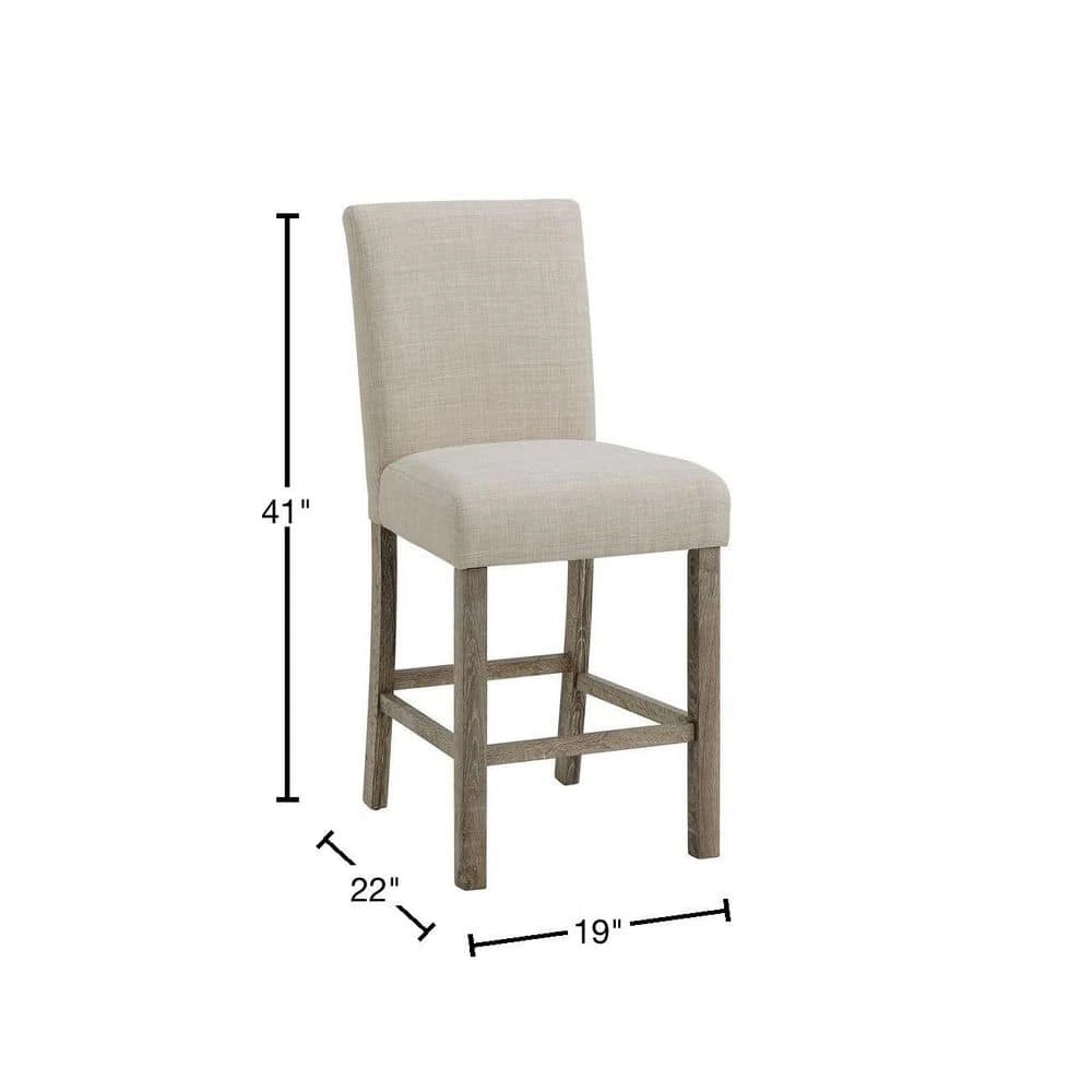 Best Pirce ✨ Turner 24 in. Natural High Back Wood Counter Chair Set (Set of 2) by Picket House Furnishings 👍 - Image 3