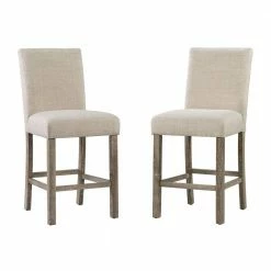 Best Pirce ✨ Turner 24 in. Natural High Back Wood Counter Chair Set (Set of 2) by Picket House Furnishings 👍