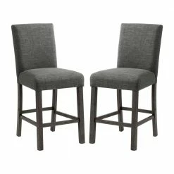 Brand new 💯 Turner 24 in. Charcoal High Back Wood Counter Chair Set (Set of 2) by Picket House Furnishings ❤️