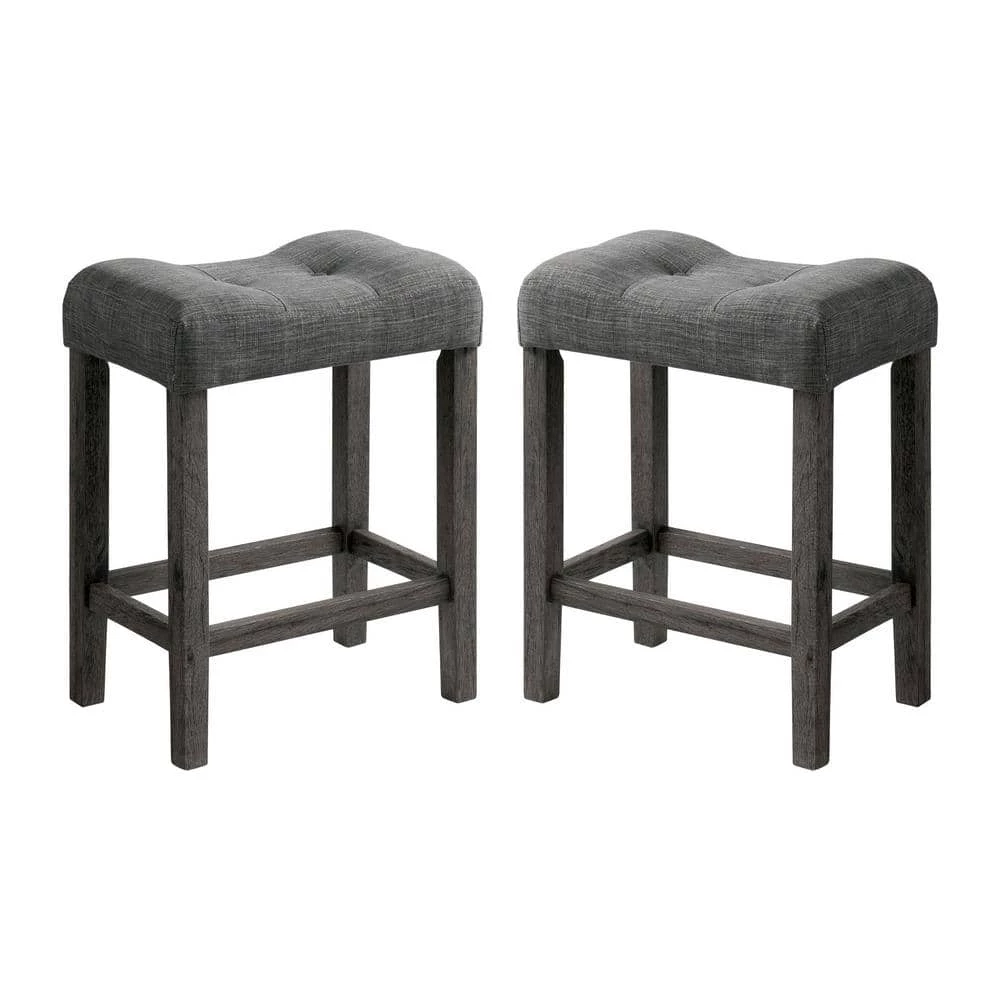 Deals ✨ Turner 24 in. Charcoal Backless Wood Counter Stool (Set of 2) by Picket House Furnishings 😍