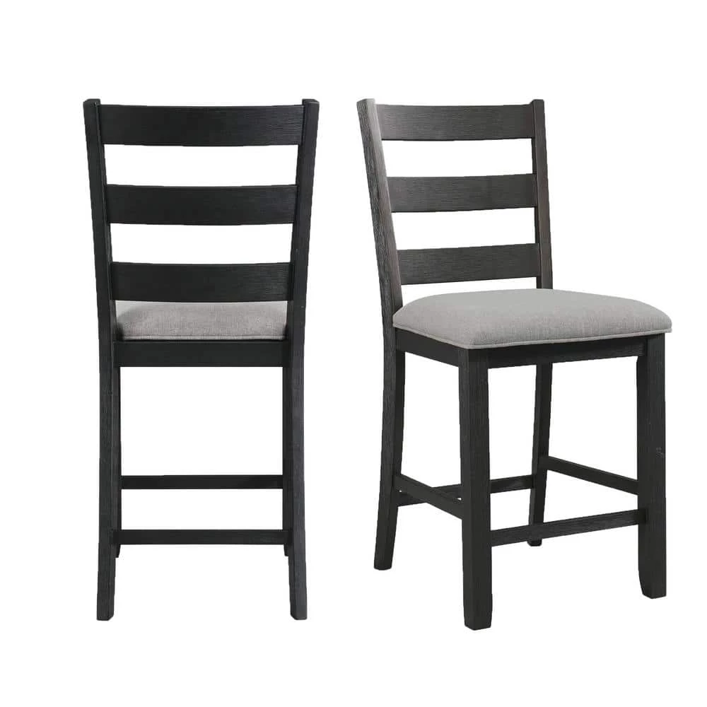 Cheapest 🌟 Kona 25 in. Black High Back Wood Counter Height Side Chair Set (Set of 2) by Picket House Furnishings 🎉