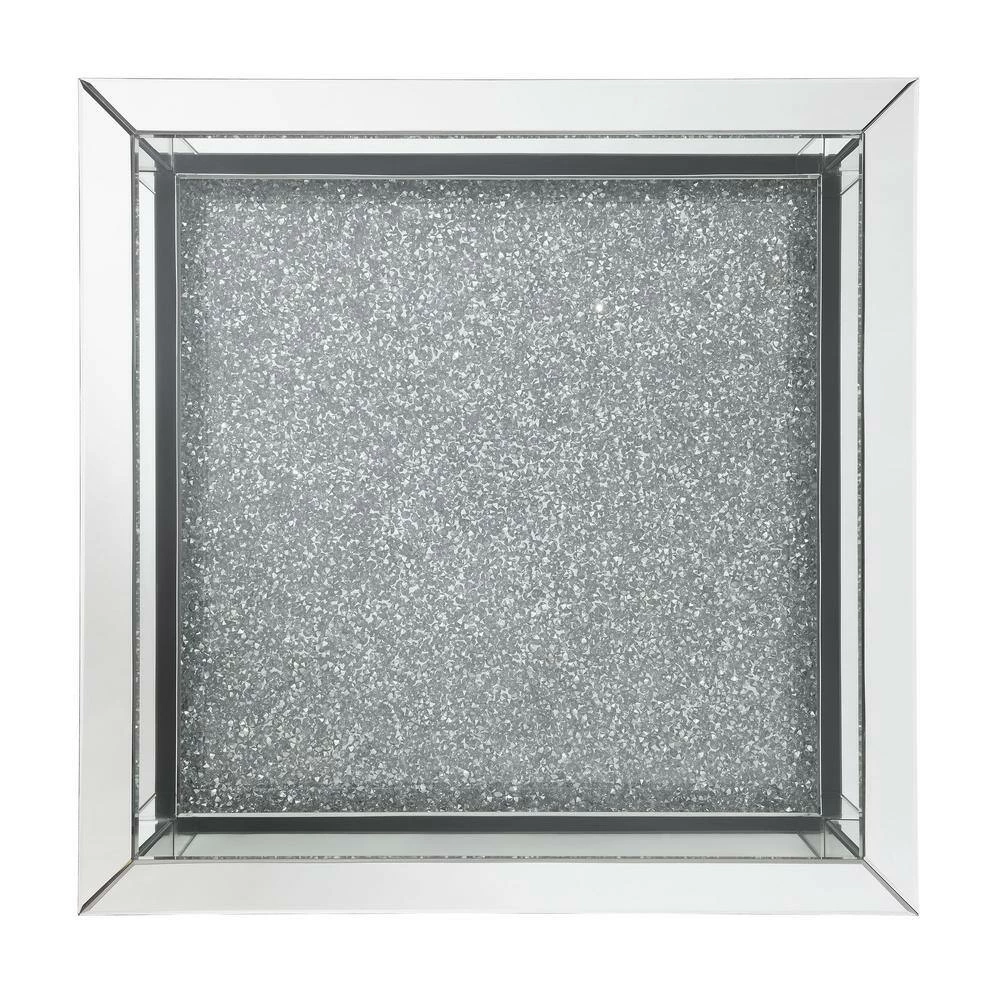 Cheapest 🎁 Strato 36 in. Grey Chrome Rectangle Wood Coffee Table by Picket House Furnishings ❤️ - Image 3